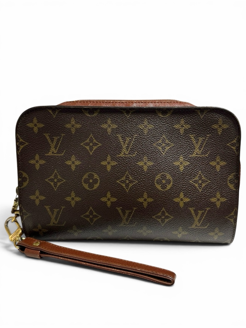 Louis Vuitton Monogram Leather Orsay Clutch Wristlet Evening Bag